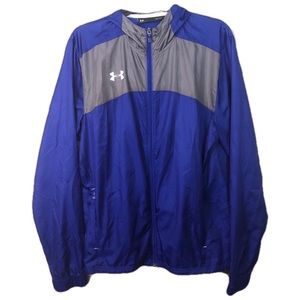 NWOT Under Armour Zip up Hooded Blue Windbreaker